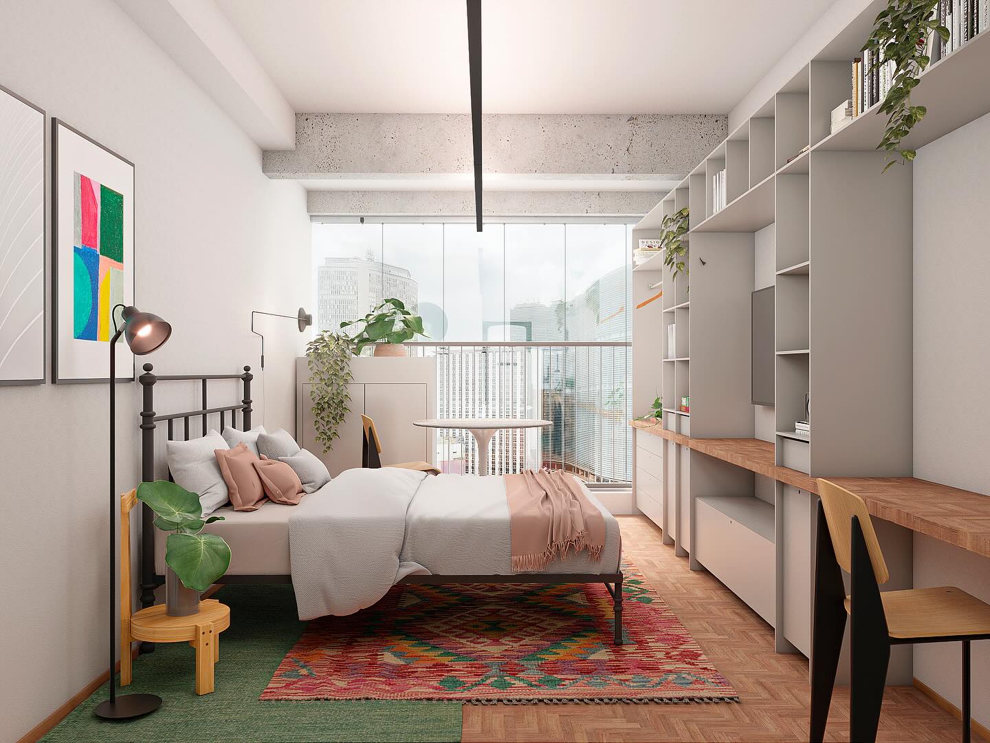 Detalhe de interiores do Airbnb Copan